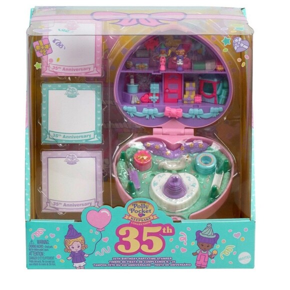 Mattel Collectible - Polly Pocket Collector Polly's 35th Party Time Stamper New! - Picture 1 of 2